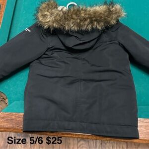 Abercrombie & Fitch Black Jacket with Fur Hood